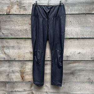 Lysse Women's Black Stretch Faux Leather High Waist Vegan Moto Leggings